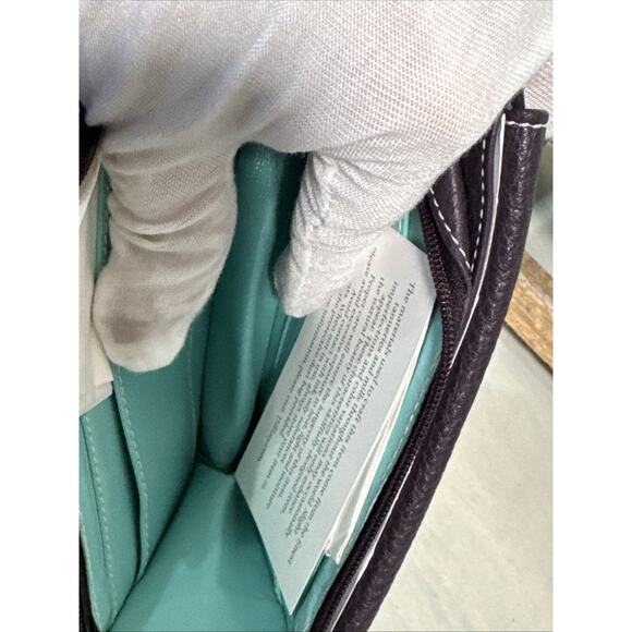 Tiffany & Co Pochette Wristlet Wallet Crossbody With Chain In Plum - Picture 10 of 16